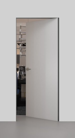 Дверь скрытого монтажа ТМ Папа Карло серия iDoors модель Prime-AL(С) INSIDE алюминий серый