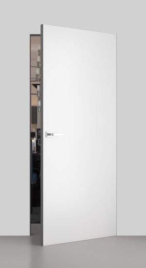 Дверь скрытого монтажа ТМ Папа Карло серия iDoors модель Prime-AL(С) алюминий серый