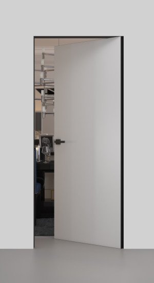 Дверь скрытого монтажа ТМ Папа Карло серия iDoors модель Prime-AL(С) INSIDE алюминий черный