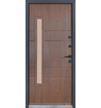 Двери ТМ Булат ТЕРМО HOUSE Kale 705/431 Дуб бронза/орех натуральный