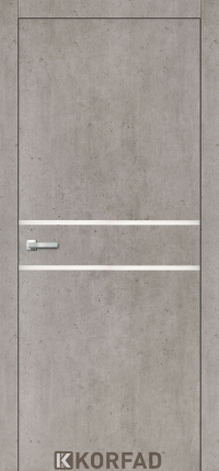 Mежкомнатные двери ТМ KORFAD коллекция ALUMINIUM LOFT PLATO модель ALP-03 обычная кромка