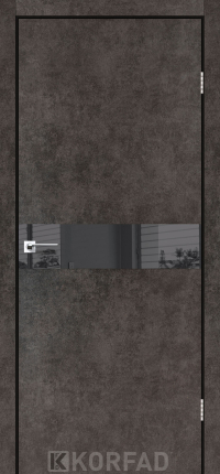 Mежкомнатные двери ТМ KORFAD коллекция GLASS LOFT PLATO модель GLP-01 обычная кромка