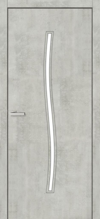 Межкомнатные двери ТМ MSDoors коллекция SIMPLE модель Denver ПВХ стекло сатин
