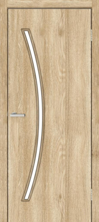 Межкомнатные двери ТМ MSDoors коллекция SIMPLE модель Ostin Экошпон стекло сатин