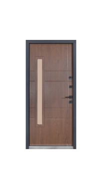 Двери ТМ Булат ТЕРМО HOUSE Kale 705/431 Дуб бронза/орех натуральный