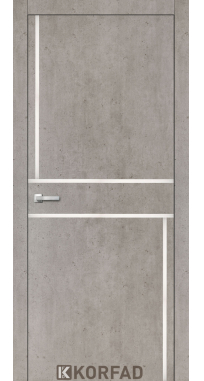 Mежкомнатные двери ТМ KORFAD коллекция ALUMINIUM LOFT PLATO модель ALP-07 обычная кромка