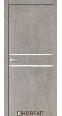 Mежкомнатные двери ТМ KORFAD коллекция ALUMINIUM LOFT PLATO модель ALP-03 обычная кромка