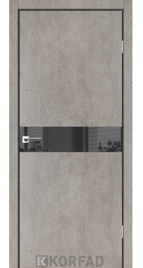 Mежкомнатные двери ТМ KORFAD коллекция GLASS LOFT PLATO модель GLP-01 обычная кромка