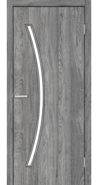Межкомнатные двери ТМ MSDoors коллекция SIMPLE модель Ostin ПВХ стекло сатин
