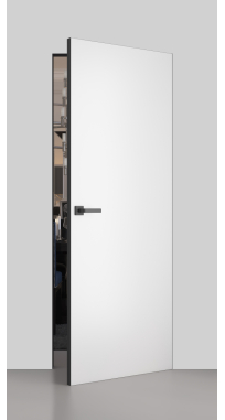 Дверь прихованого монтажа ТМ Папа Карло серія iDoors модель Prime-AL(С) алюміній чорний