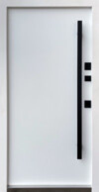 Входные двери ТМ Qdoors серия СТРИТ 3К модель Арт RAL 7021 Антрацит/белая шагрень