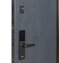 Двери ТМ Булат серия ТЕРМО HOUSE ЭЛЕКТРО модель 705/431 Темный антрацит/Белый атласный