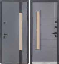 Двери ТМ Булат серия КОТЕДЖ Kale модель 705/431 Metalic Grey/Титан