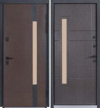 Двери ТМ Булат серия ТЕРМО HOUSE Kale модель 705/431 Венге темный/венге темный