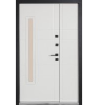 Двери ТМ Булат серия ТЕРМО HOUSE Kale модель 705/431 1200 Дуб бронза/молочный