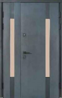 Двери ТМ Булат серия ТЕРМО HOUSE Kale модель 706/431 1200 Темный антрацит/Антрацит серый