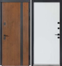 Двери ТМ Булат серия ТЕРМО HOUSE Kale модель 710/265 Дуб бронза/молочный