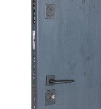 Двери ТМ Булат серия ТЕРМО HOUSE Kale модель 710/265 Антрацит /белый атлас