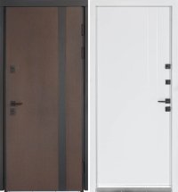 Двери ТМ Булат серия ТЕРМО HOUSE Kale модель 710/265 Венге темный/белый атласный