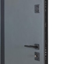 Двери ТМ Булат серия КОТЕДЖ Kale модель 710/265 Metalic Grey/Белый атласный