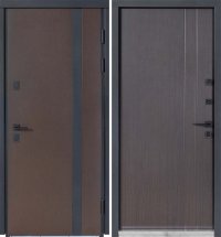 Двери ТМ Булат серия ТЕРМО HOUSE Kale модель 710/265 Венге темный/венге темный