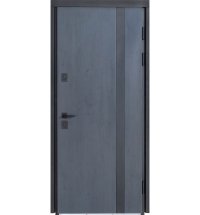 Двери ТМ Булат серия ТЕРМО HOUSE Kale модель 710/265 Антрацит /белый атлас
