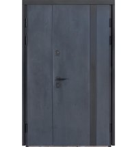 Двери ТМ Булат серия ТЕРМО HOUSE Kale модель 710/265 1200 Темный антрацит/белый атласный