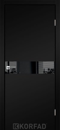 Mежкомнатные двери ТМ KORFAD коллекция GLASS LOFT PLATO модель GLP-01 алюминиевая кромка