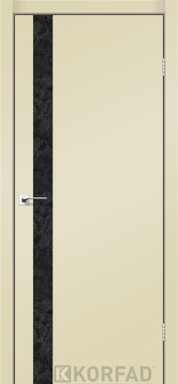 Mежкомнатные двери ТМ KORFAD коллекция GLASS LOFT PLATO модель GLP-02 алюминиевая кромка