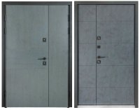 Двери ТМ Булат серия ТЕРМО HOUSE модель 703/191 Антрацит/бетон антрацит