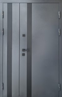 Входная дверь FORT-М серия ЛЮКС модель Вега Металл 7024/оксид темный
