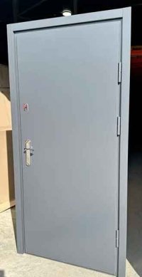 Двері ТМ Redfort серія ОПТИМА ПЛЮС модель Метал/метал RAL 7024