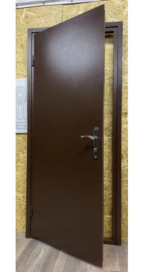 Двері ТМ Redfort серія ЕКОНОМ модель Метал/ДСП RAL8017/венге магія