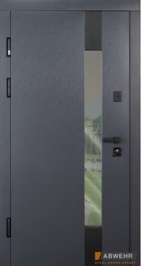 Вхідні двері ТМ Abwehr серія TERMIX модель 527 Tower Метал Lampre антрацит/сосна прованс+ВСМ