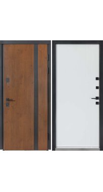 Двери ТМ Булат серия ТЕРМО HOUSE Kale модель 710/265 Дуб бронза/молочный