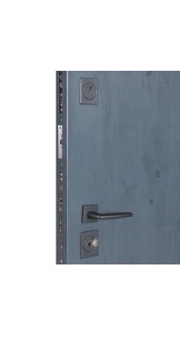 Двери ТМ Булат серия ТЕРМО HOUSE Kale модель 710/265 Антрацит /белый атлас