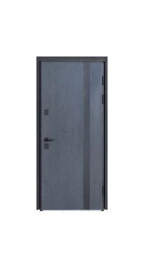 Двери ТМ Булат серия ТЕРМО HOUSE Kale модель 710/265 Антрацит /белый атлас