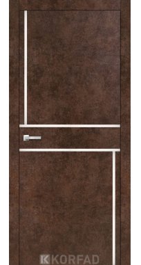 Mежкомнатные двери ТМ KORFAD коллекция ALUMINIUM LOFT PLATO модель ALP-07 алюминиевая кромка