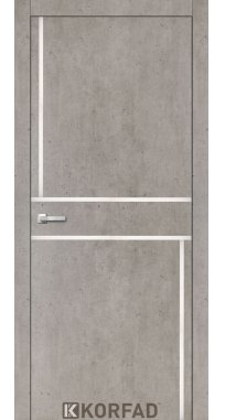 Mежкомнатные двери ТМ KORFAD коллекция ALUMINIUM LOFT PLATO модель ALP-07 алюминиевая кромка