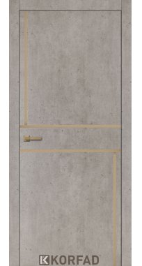 Mежкомнатные двери ТМ KORFAD коллекция ALUMINIUM LOFT PLATO модель ALP-07 алюминиевая кромка