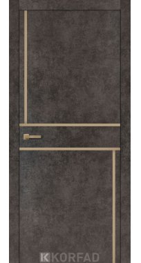 Mежкомнатные двери ТМ KORFAD коллекция ALUMINIUM LOFT PLATO модель ALP-07 алюминиевая кромка