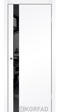Mежкомнатные двери ТМ KORFAD коллекция GLASS LOFT PLATO модель GLP-02 алюминиевая кромка