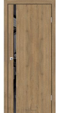 Mежкомнатные двери ТМ StilDoors коллекция LOFT модель LOFT GLASS ПВХ черный торец