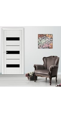 Межкомнатные двери ТМ LUXDOORS коллекция TREND DOORS модель Прага стекло черное