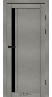 Міжкімнатні двері ТМ SYNDICATE DOORS модель SD-PVC-140 скло чорне