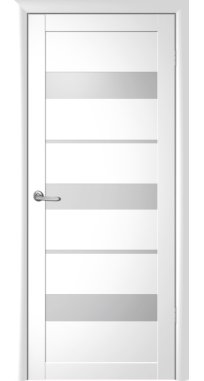 Межкомнатные двери ТМ LUXDOORS коллекция МЕГАПОЛИС модель Прага стекло сатин