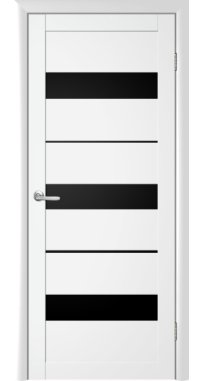 Межкомнатные двери ТМ LUXDOORS коллекция МЕГАПОЛИС модель Прага стекло черное