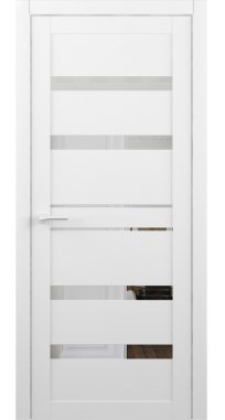 Межкомнатные двери ТМ LUXDOORS коллекция МЕГАПОЛИС модель Дрезден с двухсторонним зеркалом