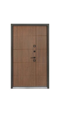 Двери ТМ Булат серия ТЕРМО HOUSE модель 703/191 Дуб бронза/Орех натуральный
