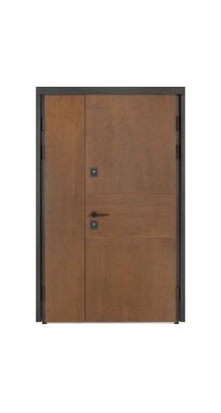 Двери ТМ Булат серия ТЕРМО HOUSE модель 703/191 Дуб бронза/Орех натуральный